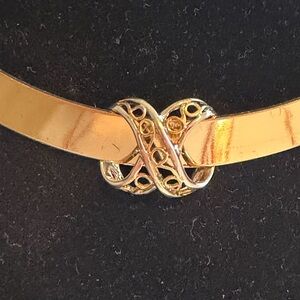 Elegant Goldtone Choker with Slide 14k 925